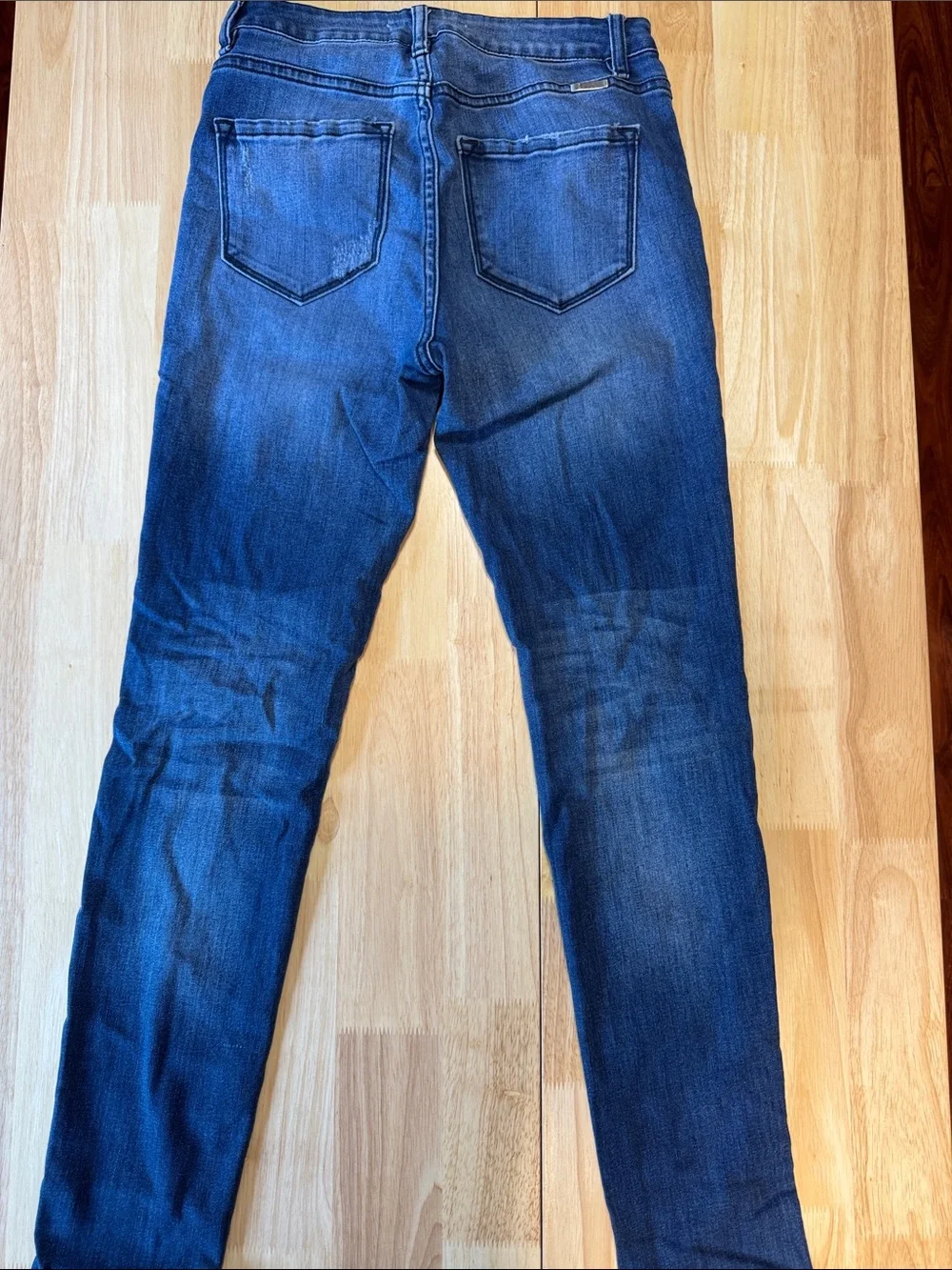 KanCan Dark Blue High-Rise Button Fly Skinny Jeans